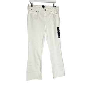NWT J.Crew Factory White Mid Rise Flare Crop Signature Stretch Jeans 31 Tall